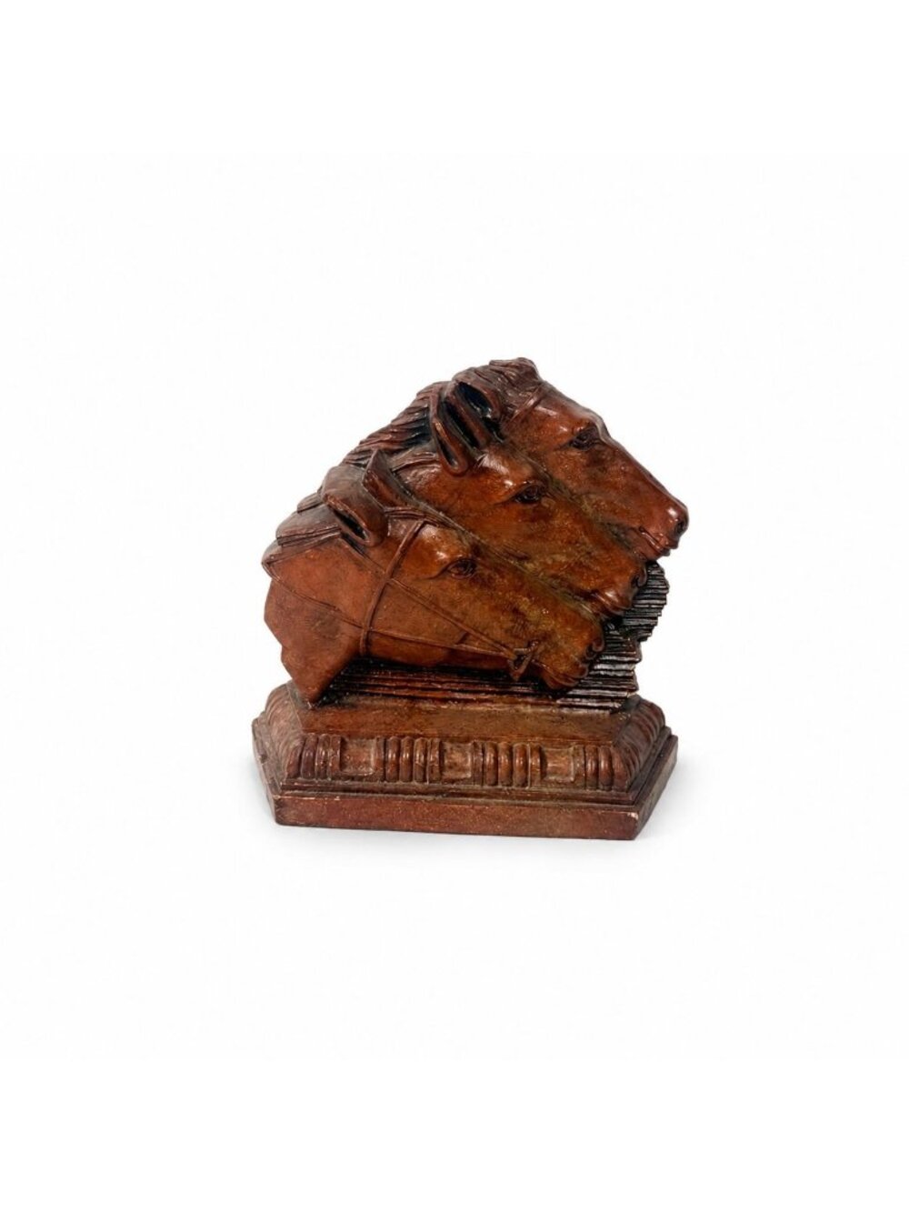 Horse Bookend Doorstop Equine Vintage Desk Office Resin Composite Western Triple